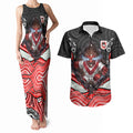 St George Illawarra Dragons Couples Matching Tank Maxi Dress and Hawaiian Shirt The Scream of Lightning Eyes - Indigenous Dot Ripping Effect