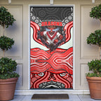 St George Illawarra Dragons Door Cover The Scream of Lightning Eyes - Indigenous Dot Ripping Effect