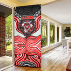St George Illawarra Dragons Door Cover The Scream of Lightning Eyes - Indigenous Dot Ripping Effect