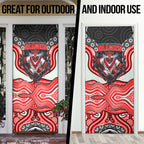 St George Illawarra Dragons Door Cover The Scream of Lightning Eyes - Indigenous Dot Ripping Effect