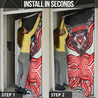St George Illawarra Dragons Door Cover The Scream of Lightning Eyes - Indigenous Dot Ripping Effect