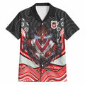 St George Illawarra Dragons Hawaiian Shirt The Scream of Lightning Eyes - Indigenous Dot Ripping Effect