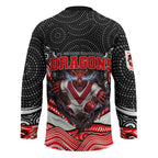 St George Illawarra Dragons Hockey Jersey The Scream of Lightning Eyes - Indigenous Dot Ripping Effect