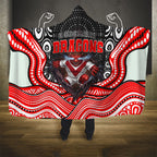 St George Illawarra Dragons Hooded Blanket The Scream of Lightning Eyes - Indigenous Dot Ripping Effect