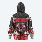 St George Illawarra Dragons Hoodie The Scream of Lightning Eyes - Indigenous Dot Ripping Effect