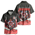 St George Illawarra Dragons Kid Hawaiian Shirt The Scream of Lightning Eyes - Indigenous Dot Ripping Effect