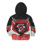 St George Illawarra Dragons Kid Hoodie The Scream of Lightning Eyes - Indigenous Dot Ripping Effect