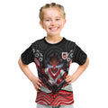 St George Illawarra Dragons Kid T Shirt The Scream of Lightning Eyes - Indigenous Dot Ripping Effect