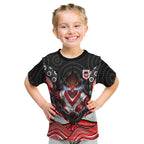 St George Illawarra Dragons Kid T Shirt The Scream of Lightning Eyes - Indigenous Dot Ripping Effect