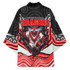 St George Illawarra Dragons Kimono The Scream of Lightning Eyes - Indigenous Dot Ripping Effect