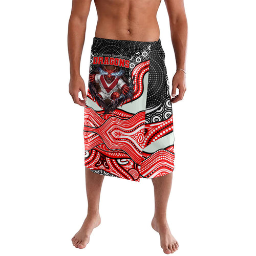 St George Illawarra Dragons Lavalava The Scream of Lightning Eyes - Indigenous Dot Ripping Effect