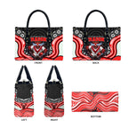 St George Illawarra Dragons Leather Bag The Scream of Lightning Eyes - Indigenous Dot Ripping Effect