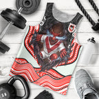 St George Illawarra Dragons Men Tank Top The Scream of Lightning Eyes - Indigenous Dot Ripping Effect
