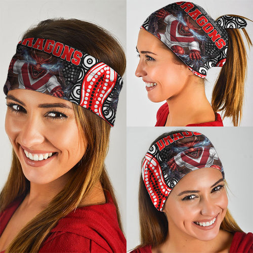 St George Illawarra Dragons Neck Gaiter The Scream of Lightning Eyes - Indigenous Dot Ripping Effect