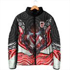 St George Illawarra Dragons Padded Jacket The Scream of Lightning Eyes - Indigenous Dot Ripping Effect