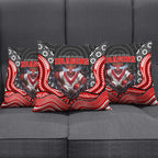 St George Illawarra Dragons Pillow Cover The Scream of Lightning Eyes - Indigenous Dot Ripping Effect