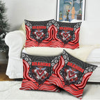 St George Illawarra Dragons Pillow Cover The Scream of Lightning Eyes - Indigenous Dot Ripping Effect