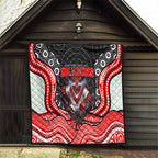 St George Illawarra Dragons Quilt The Scream of Lightning Eyes - Indigenous Dot Ripping Effect
