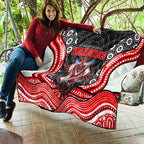 St George Illawarra Dragons Quilt The Scream of Lightning Eyes - Indigenous Dot Ripping Effect