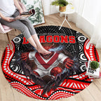 St George Illawarra Dragons Round Carpet The Scream of Lightning Eyes - Indigenous Dot Ripping Effect