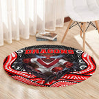 St George Illawarra Dragons Round Carpet The Scream of Lightning Eyes - Indigenous Dot Ripping Effect