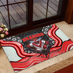St George Illawarra Dragons Rubber Doormat The Scream of Lightning Eyes - Indigenous Dot Ripping Effect