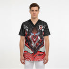 St George Illawarra Dragons Scrub Top The Scream of Lightning Eyes - Indigenous Dot Ripping Effect