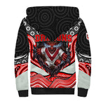 St George Illawarra Dragons Sherpa Hoodie The Scream of Lightning Eyes - Indigenous Dot Ripping Effect