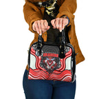 St George Illawarra Dragons Shoulder Handbag The Scream of Lightning Eyes - Indigenous Dot Ripping Effect