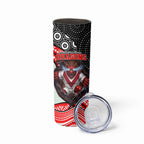 St George Illawarra Dragons Skinny Tumbler The Scream of Lightning Eyes - Indigenous Dot Ripping Effect