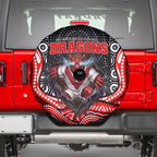 St George Illawarra Dragons Spare Tire Cover The Scream of Lightning Eyes - Indigenous Dot Ripping Effect