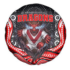 St George Illawarra Dragons Spare Tire Cover The Scream of Lightning Eyes - Indigenous Dot Ripping Effect