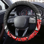 St George Illawarra Dragons Steering Wheel Cover The Scream of Lightning Eyes - Indigenous Dot Ripping Effect