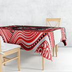 St George Illawarra Dragons Tablecloth The Scream of Lightning Eyes - Indigenous Dot Ripping Effect