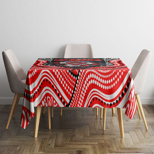 St George Illawarra Dragons Tablecloth The Scream of Lightning Eyes - Indigenous Dot Ripping Effect