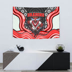 St George Illawarra Dragons Tapestry The Scream of Lightning Eyes - Indigenous Dot Ripping Effect