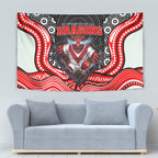 St George Illawarra Dragons Tapestry The Scream of Lightning Eyes - Indigenous Dot Ripping Effect