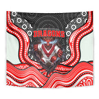 St George Illawarra Dragons Tapestry The Scream of Lightning Eyes - Indigenous Dot Ripping Effect