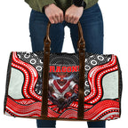 St George Illawarra Dragons Travel Bag The Scream of Lightning Eyes - Indigenous Dot Ripping Effect