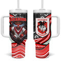 St George Illawarra Dragons Tumbler With Handle The Scream of Lightning Eyes - Indigenous Dot Ripping Effect