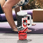 St George Illawarra Dragons Tumbler With Handle The Scream of Lightning Eyes - Indigenous Dot Ripping Effect