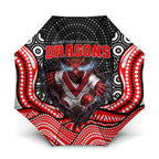 St George Illawarra Dragons Umbrella The Scream of Lightning Eyes - Indigenous Dot Ripping Effect