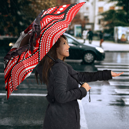 St George Illawarra Dragons Umbrella The Scream of Lightning Eyes - Indigenous Dot Ripping Effect