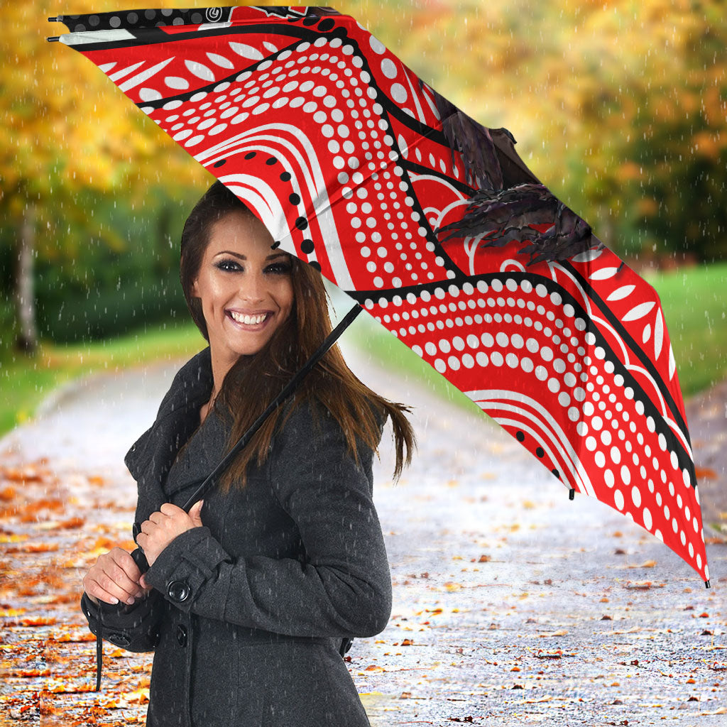 St George Illawarra Dragons Umbrella The Scream of Lightning Eyes - Indigenous Dot Ripping Effect