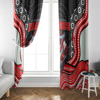 St George Illawarra Dragons Window Curtain The Scream of Lightning Eyes - Indigenous Dot Ripping Effect