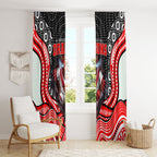 St George Illawarra Dragons Window Curtain The Scream of Lightning Eyes - Indigenous Dot Ripping Effect