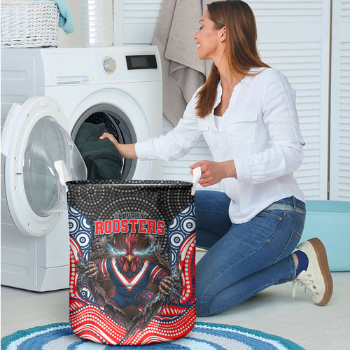 Sydney Roosters Laundry Basket The Scream of Lightning Eyes - Indigenous Dot Ripping Effect