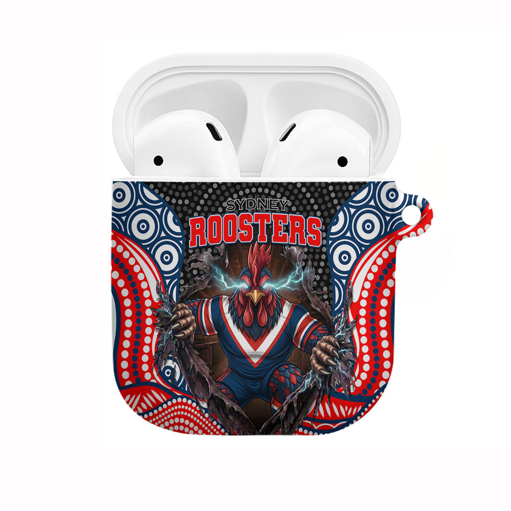 Sydney Roosters AirPods Case The Scream of Lightning Eyes - Indigenous Dot Ripping Effect