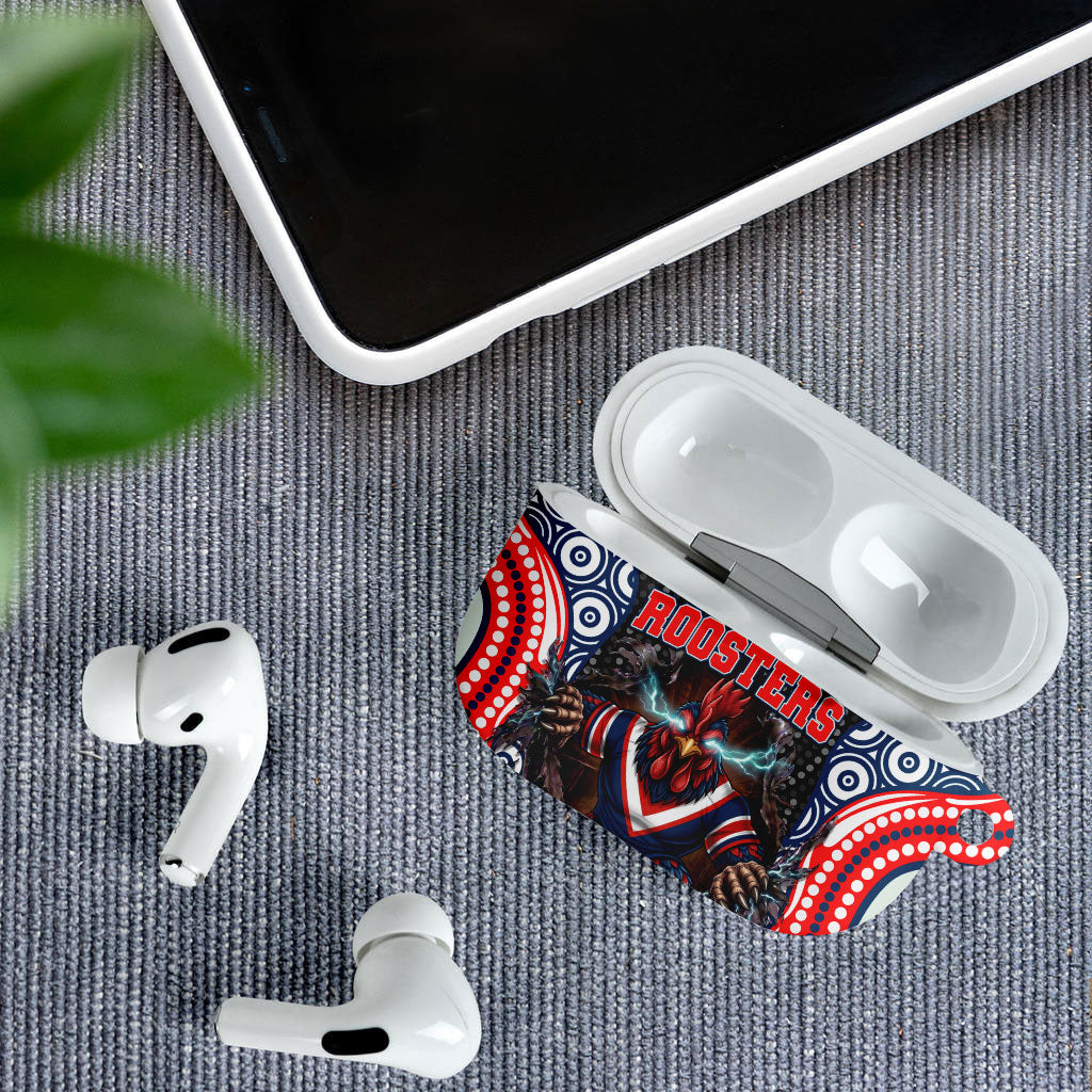 Sydney Roosters AirPods Case The Scream of Lightning Eyes - Indigenous Dot Ripping Effect