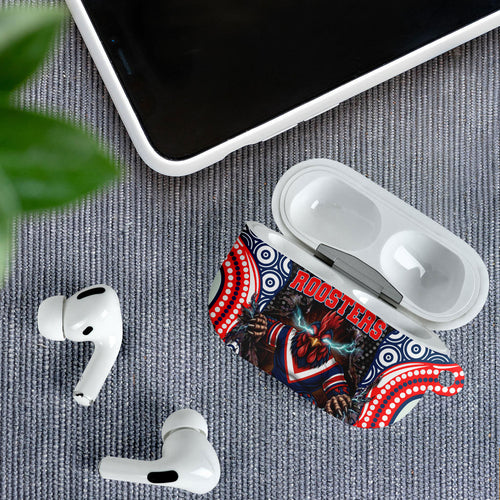 Sydney Roosters AirPods Case The Scream of Lightning Eyes - Indigenous Dot Ripping Effect